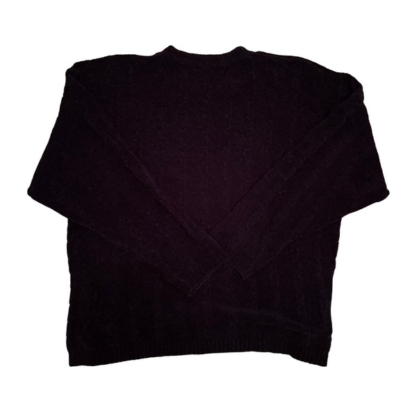 Christopher Rand Y2K Black Chenille Sweater - Picture 2 of 3